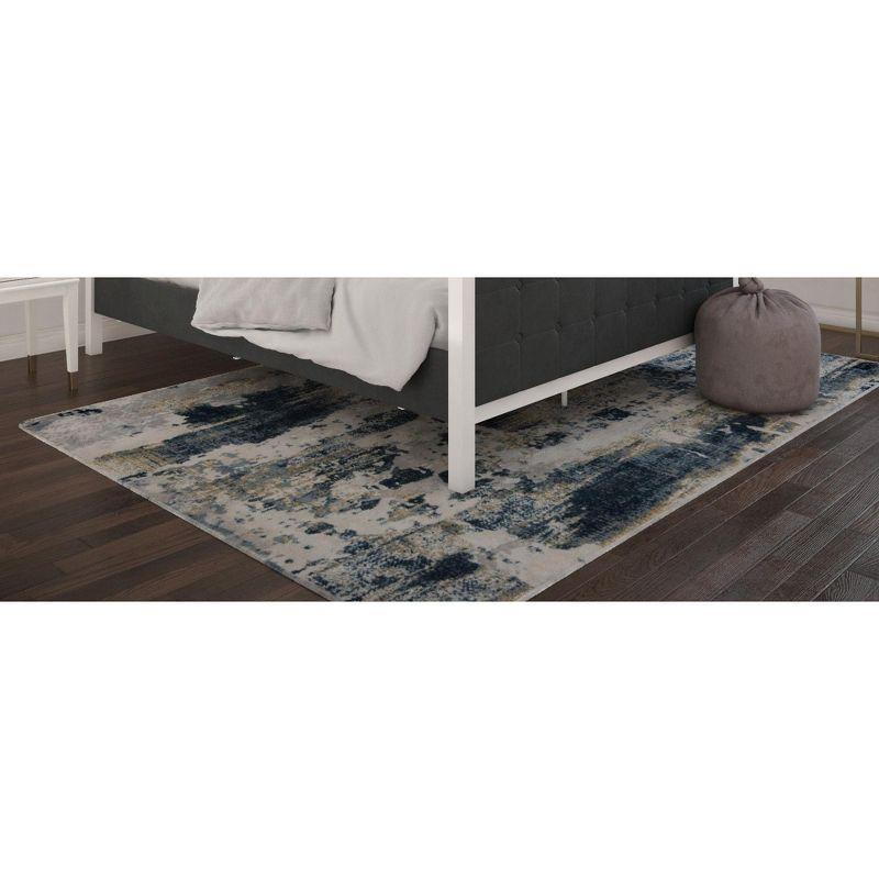 Navarra Auden Abstract Sapphire Blue Area Rug