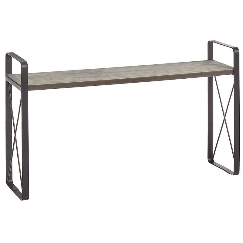 The Lakeside Collection Farmhouse Bathroom Collection - Over the Sink Shelf Gray