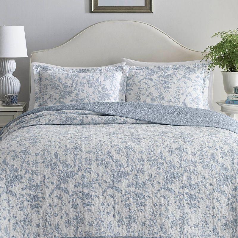 Laura Ashley Amberley Reversible Cotton Quilt Set