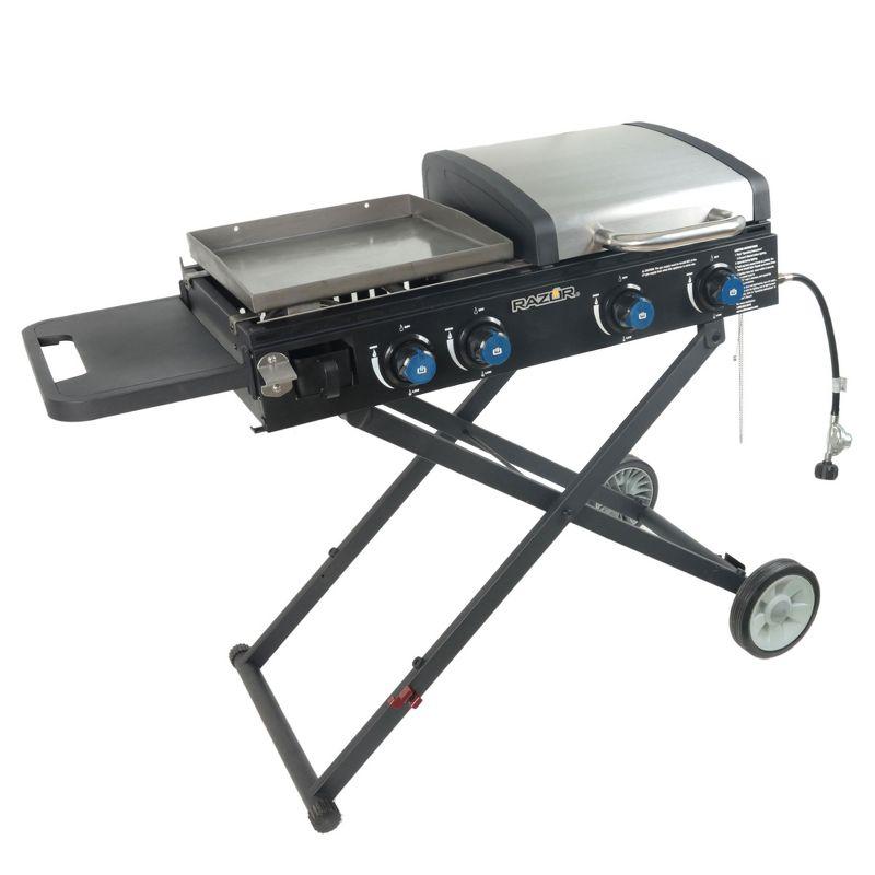 Razor 4-Burner Portable Propane Gas Grill with Stainless Steel Lid