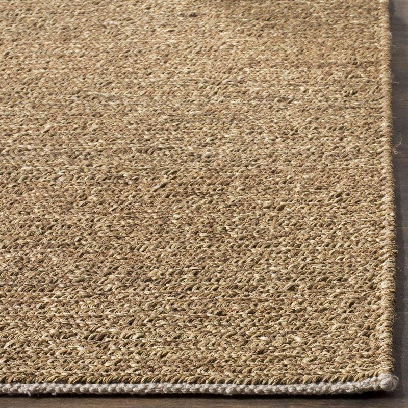 Hand Woven Natural Jute & Cotton 5' x 8' Area Rug