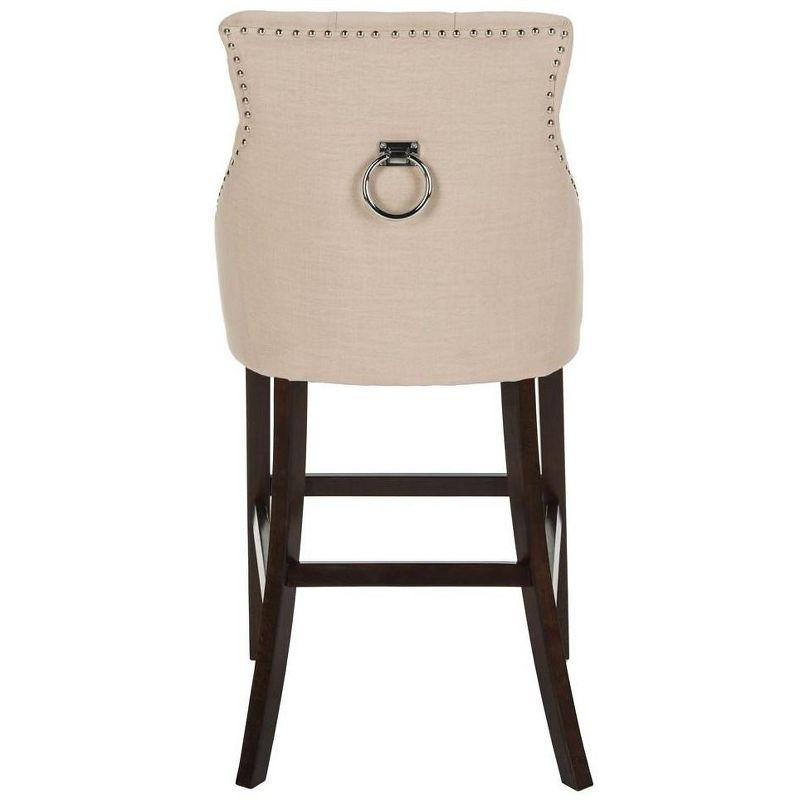 Eleni Tufted Wing Back Bar Stool (Set Of 2)  - Safavieh