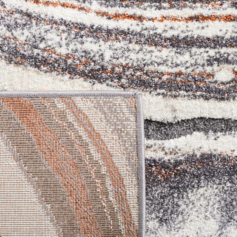 Cyrus Shag CYR134 Power Loomed Area Rug - Gray/Rust - 3'x5' - Safavieh.