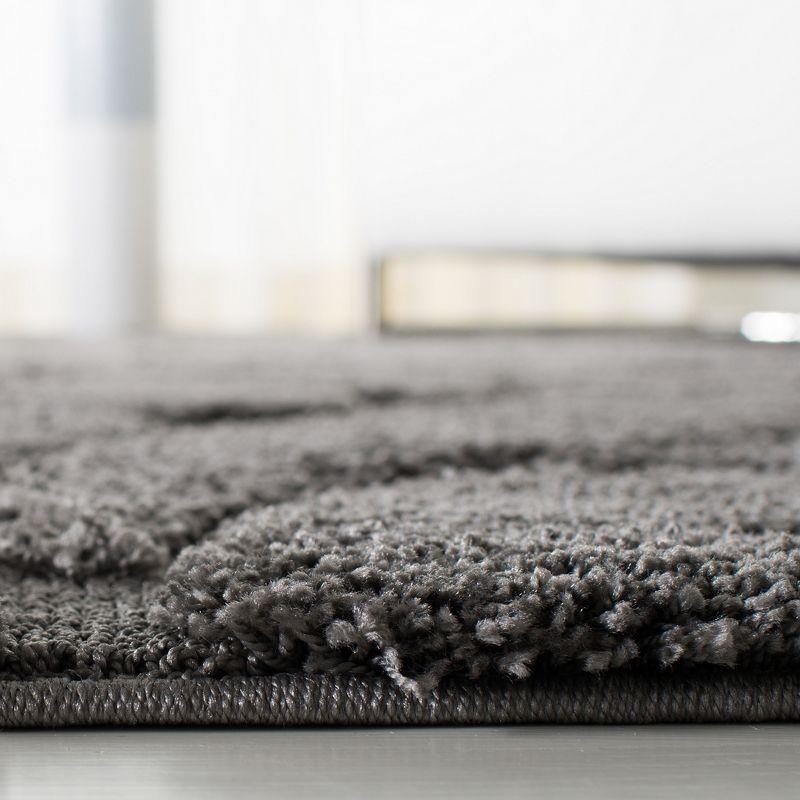 Florida Shag SG455 Power Loomed Indoor Area Rug - Grey - 5'3"x7'6" - Safavieh.