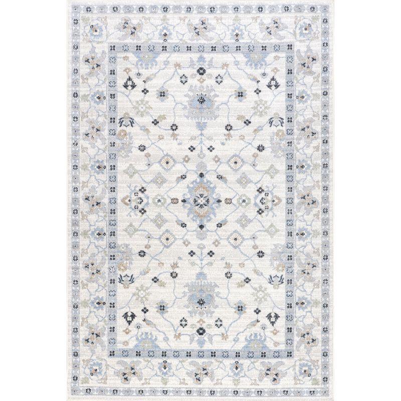 Nuloom Bridie Medallion Machine Washable Indoor Area Rug, 5' x 7' 6", Blue