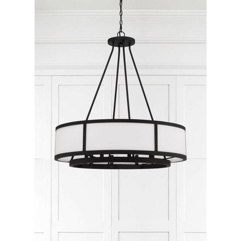 Crystorama Lighting Bryant 8 - Light Chandelier in  Black Forged