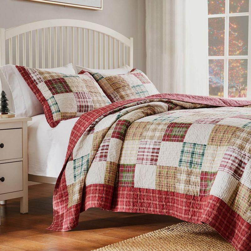 Oxford Plaid Reversible Quilt Set