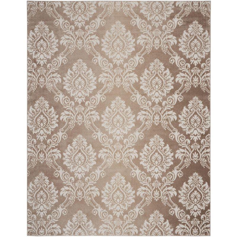 Nourison Elation ETN03 Indoor only Area Rug - Ivory Mocha 9' x 12'