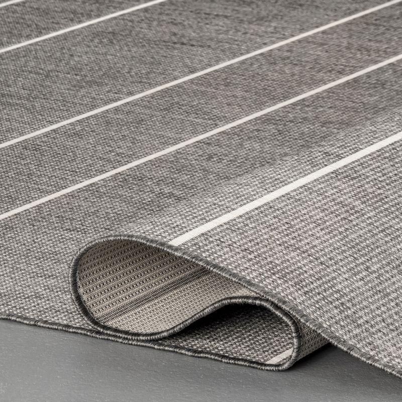 Randall Striped Machine Woven / Power Loomed Indoor/Outdoor Patio Rug