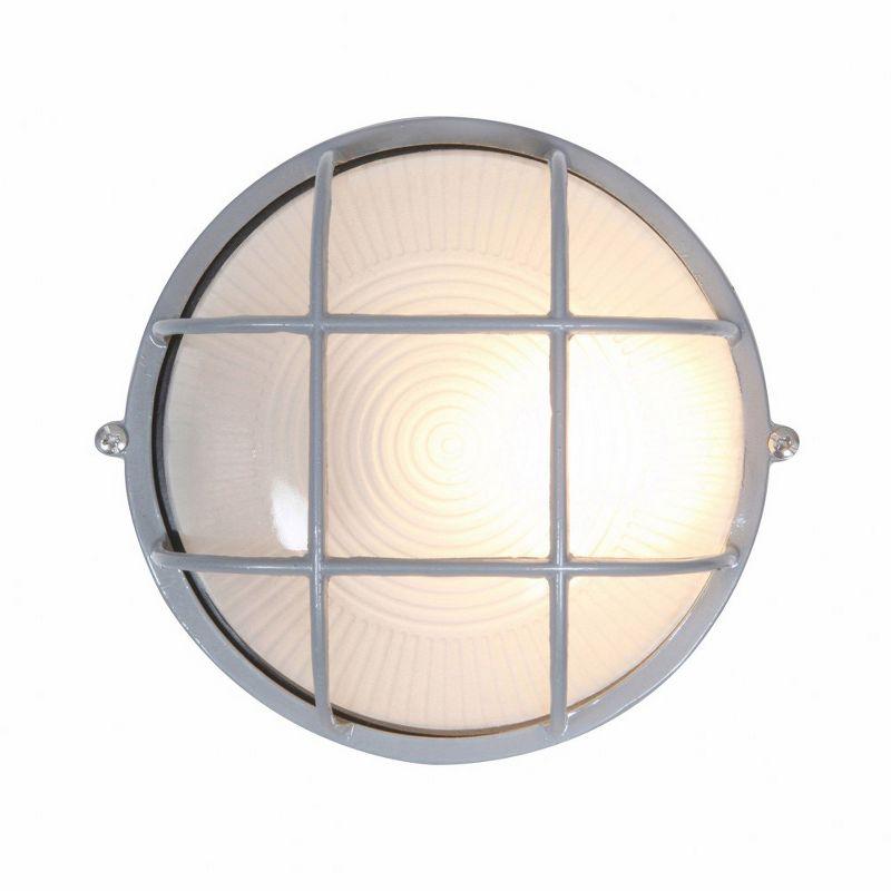 Nauticus Satin 7-Inch Round Glass LED Wall Light