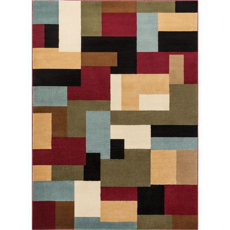 Imperial Mosaic Multicolor Geometric 5' x 7' Synthetic Area Rug