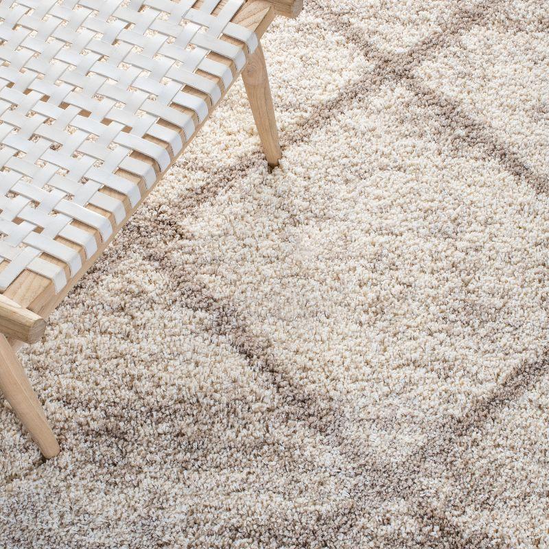 Hudson Shag SGH281 Power Loomed Indoor Area Rug - Multi Ivory/Beige - 5'3"x7'6" - Safavieh