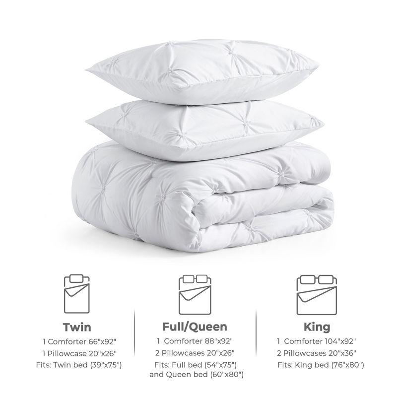 Peace Nest Box Stitch Geometric Shapes Comforter Set (Set of 3)