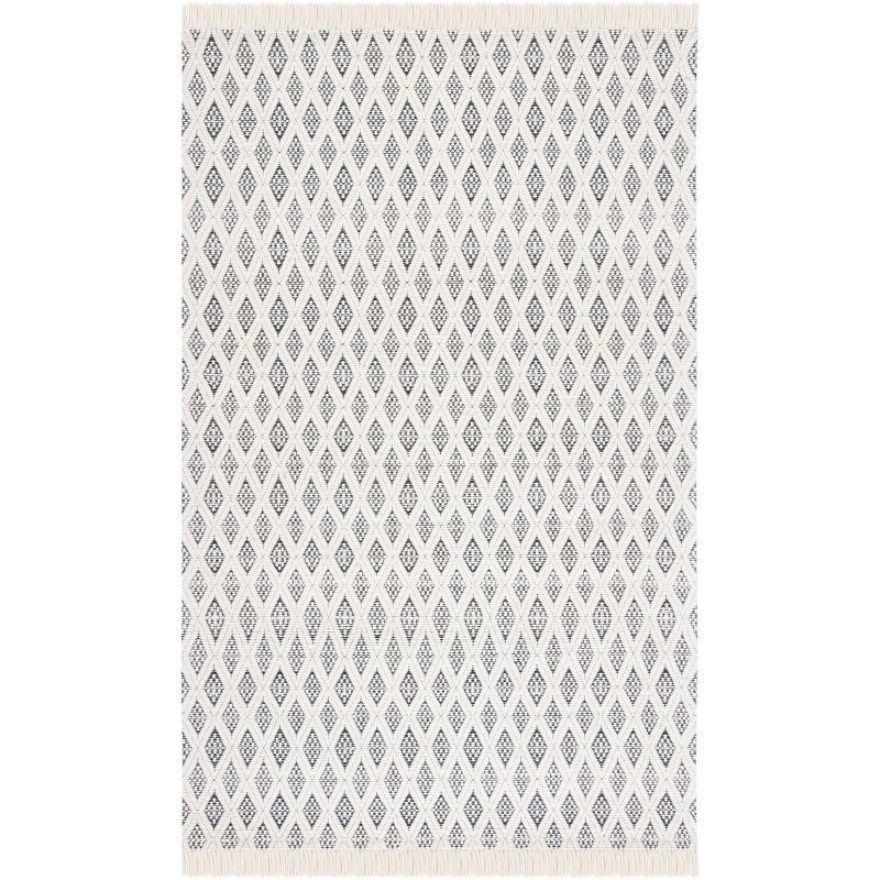 Natura NAT865 Hand Woven Indoor Area Rug - Ivory/Black - 4'x6' - Safavieh