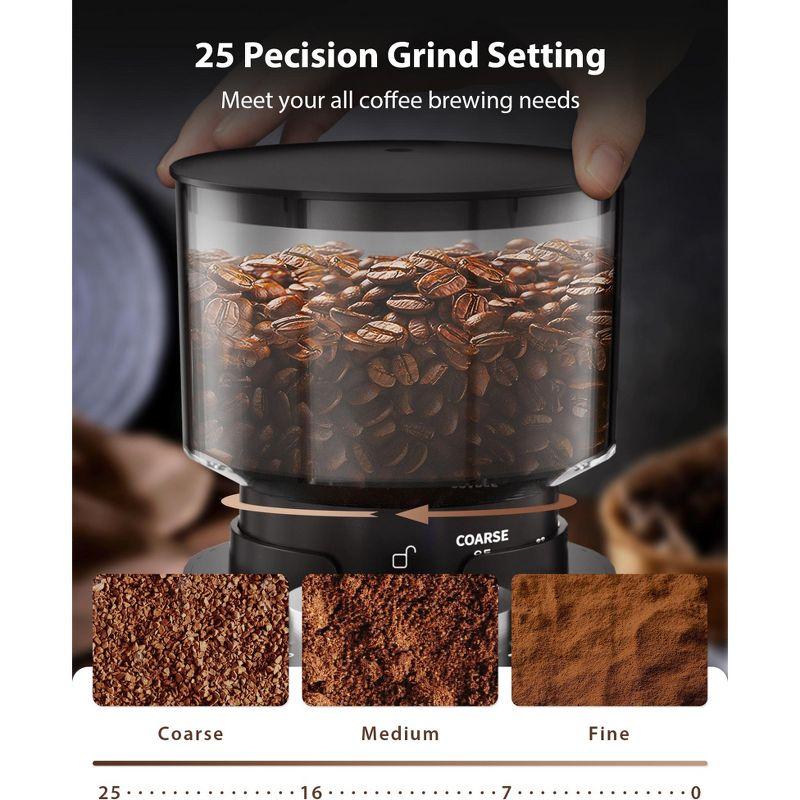 Aromaster Burr Coffee Grinder, Coffee Bean Grinder with 25 Grind Setting