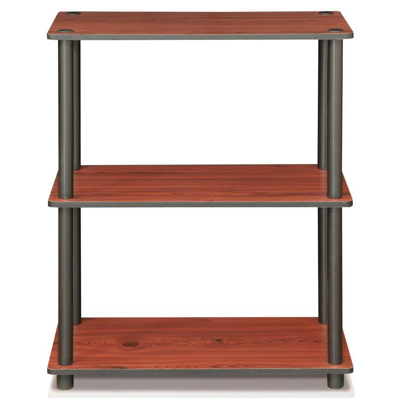 Furinno 3-Tier Industrial Bookcase Compact Bookshlef Multipurpose Open Storage Shelf Display Rack