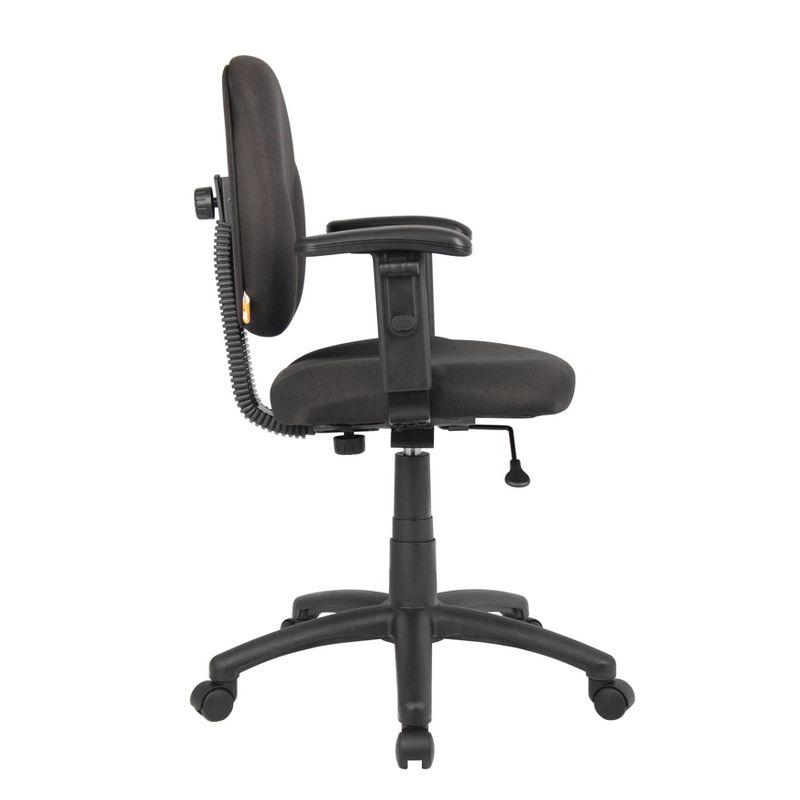 Ergonomic Diamond Task Chair with Adjustable Arms - Black