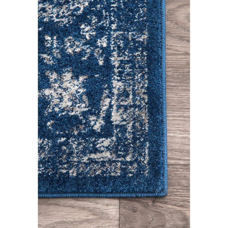 Elysian Dark Blue Synthetic 34" Reversible Area Rug