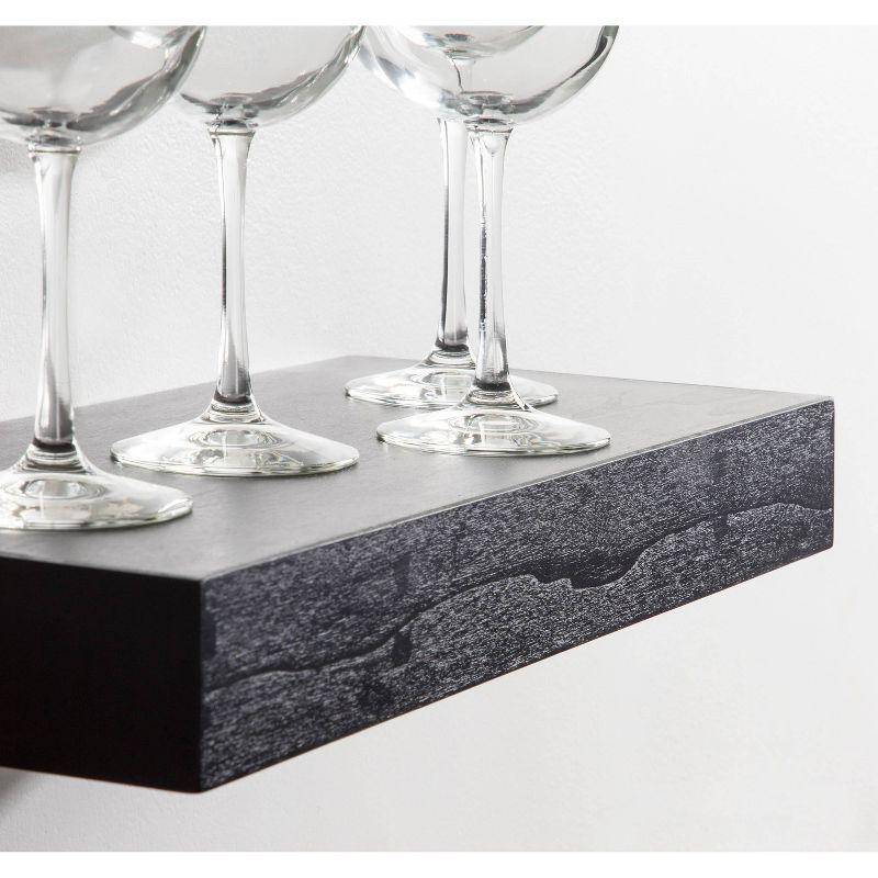 Kate & Laurel All Things Decor 2pc 18" Havlock Wood Shelf Set Black: MDF Open Shelves, No Assembly Required