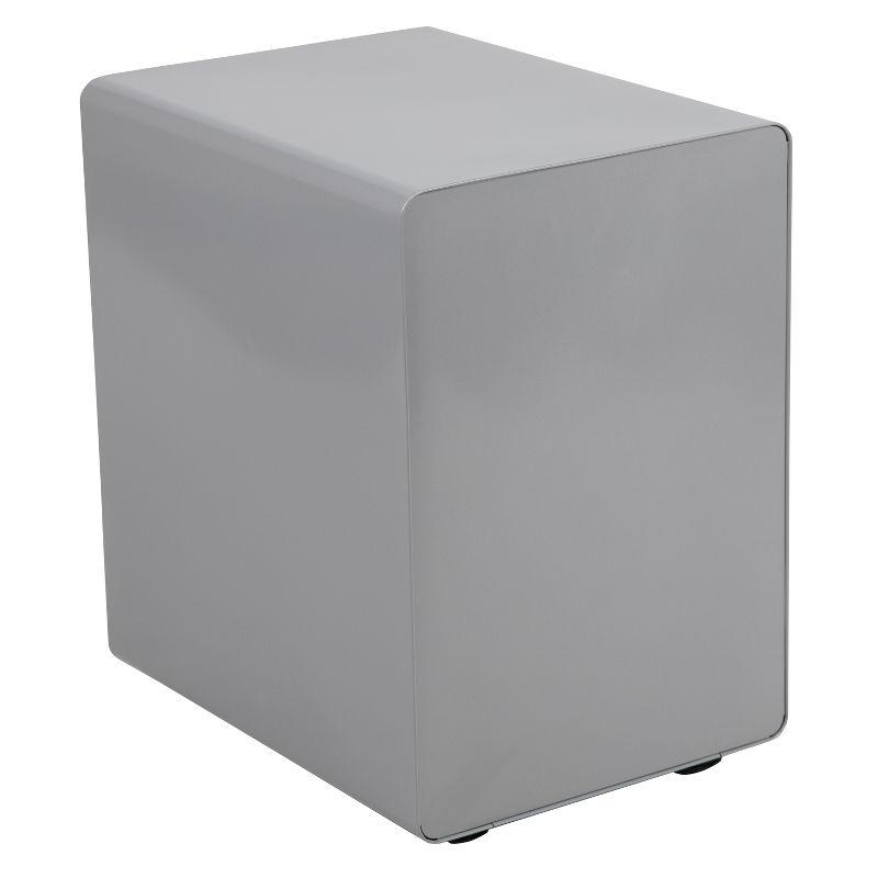 Flash Furniture Ergonomic 3-Drawer Mobile Locking Filing Cabinet with Anti-Tilt Mechanism and Hanging Drawer for Legal & Letter Files, Gray