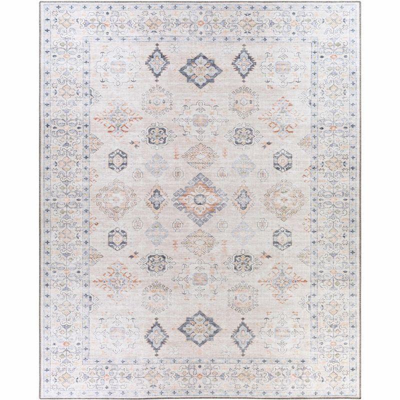 Hauteloom Beige Beckett Vintage Washable Area Rug