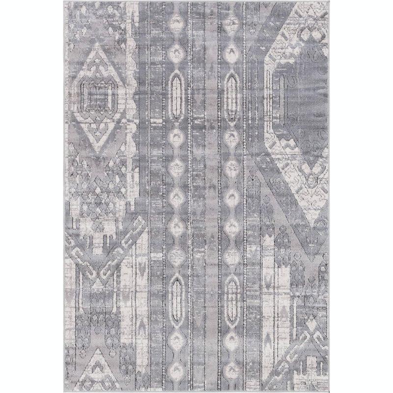 Unique Loom Portland Collection Area Rug - Orford (4' 1" x 6' 1" Rectangle Gray/Beige)