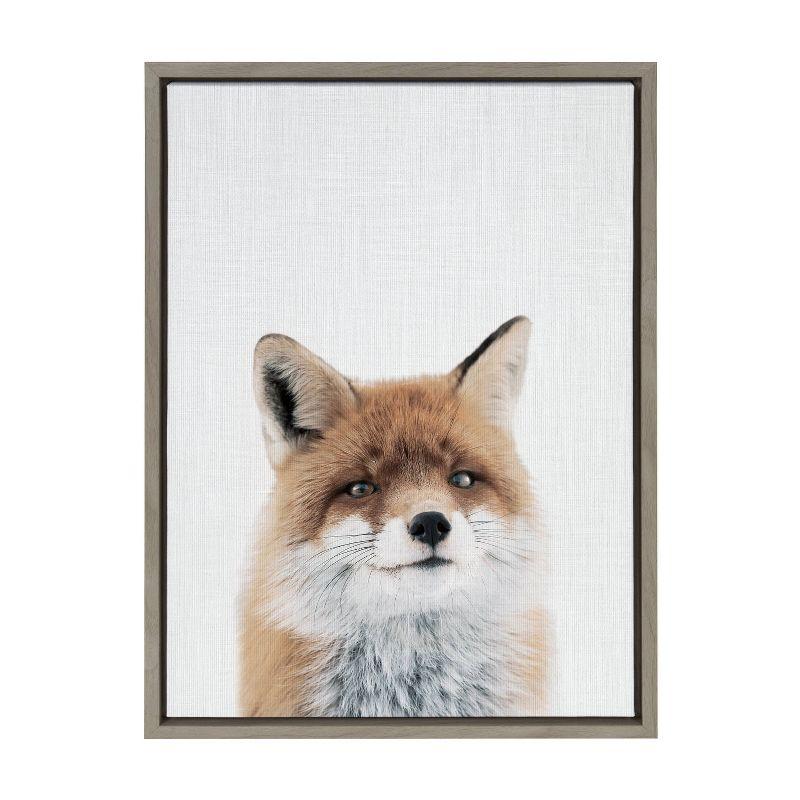 18" x 24" Sylvie Fox Color Framed Canvas by Simon Te of Tai Prints - Kate & Laurel All Things Decor