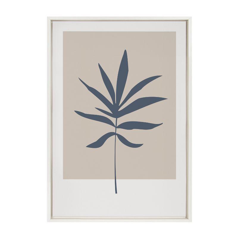 Kate & Laurel All Things Decor 23"x33" Sylvie Muted Colorblock Botanical Leaf Framed Wall Art by The Creative Bunch Studio White