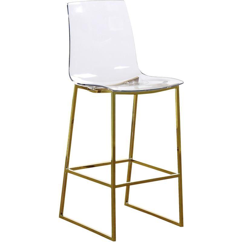 Lumen 42" Gold Metal and Acrylic Counter Stool