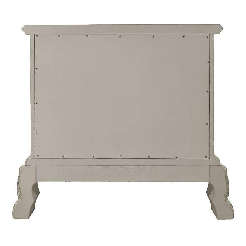 32" Dresden II Nightstand Bone White Finish - Acme Furniture: Elegant Rectangular Design, No Assembly, Wood Composite