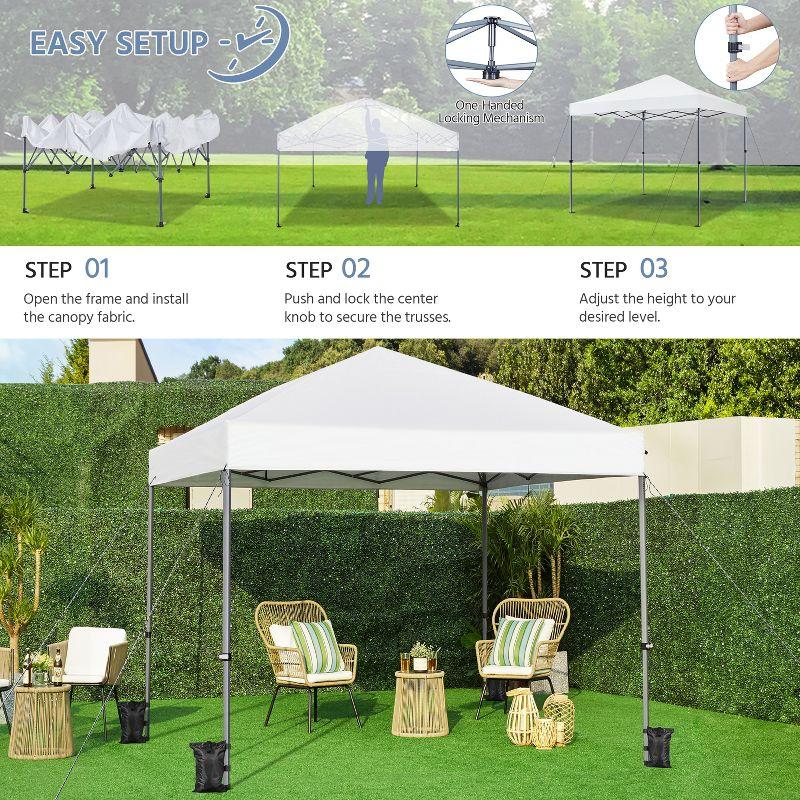 Yaheetech 10x10ft Pop-up Canopy with One-Push-To-Lock Setup Mechanism