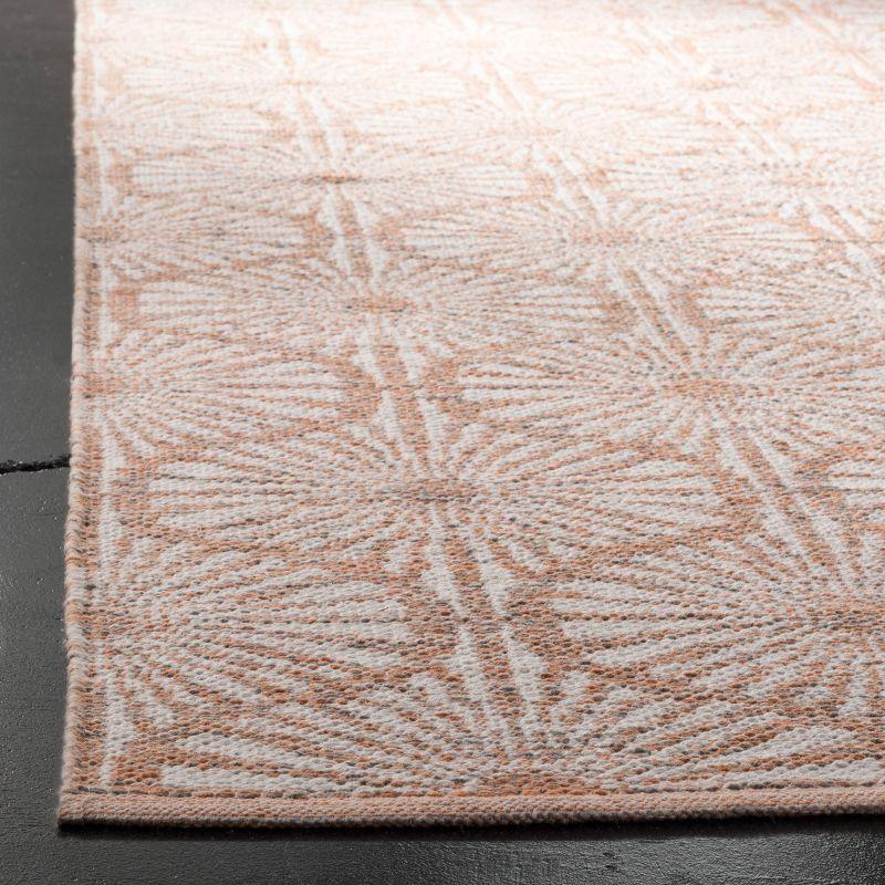 Montauk Orange and Ivory Handwoven Cotton Area Rug