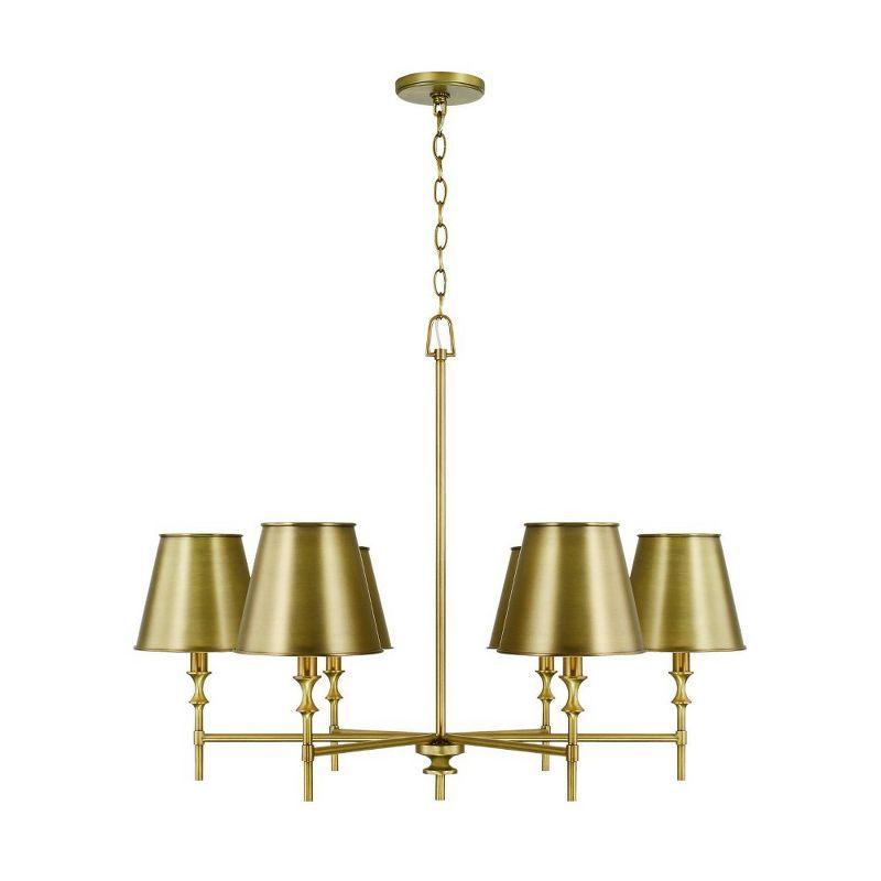 Capital Lighting Whitney 6 - Light Chandelier in  Aged Brass