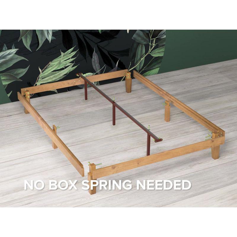 Full Moiz 14" Wood Platform Bed Frame Natural - Zinus