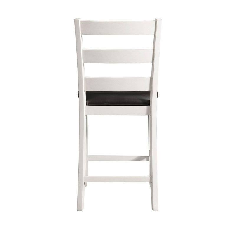 5pc Kona Counter Height Dining Set Brown - Picket House Furnishings: Modern Ladder Back Chairs, Wood Frame