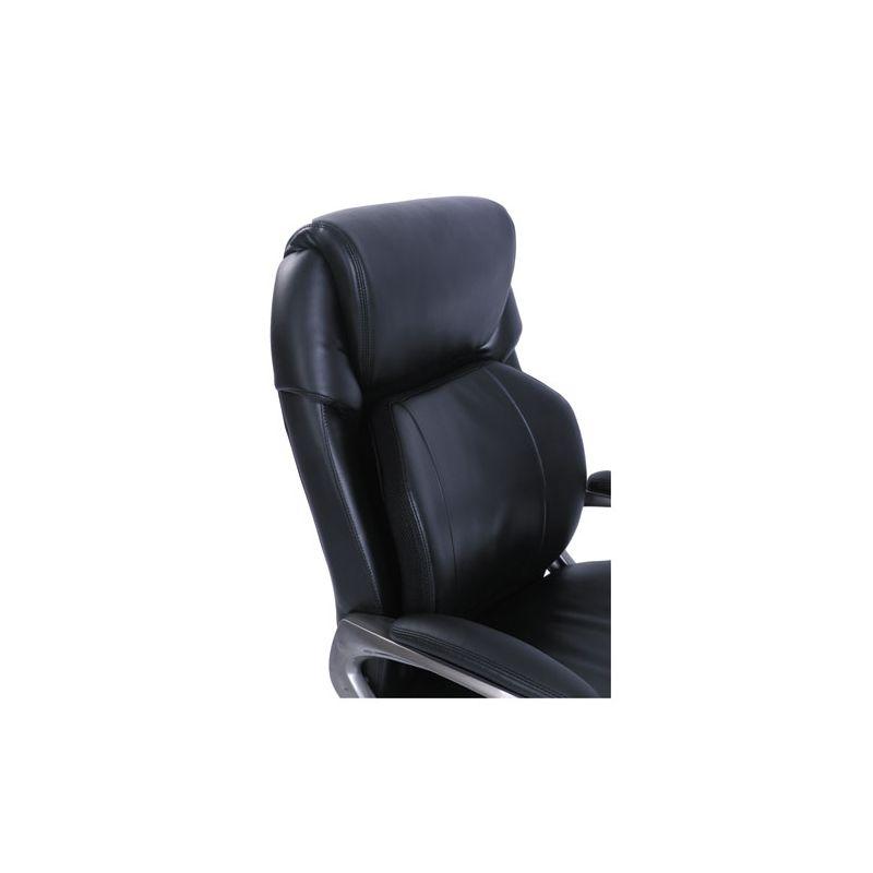 SertaPedic Cosset Big and Tall Executive Chair, Supports Up to 400 lb, 19" to 22" Seat Height, Black Seat/Back, Slate Base