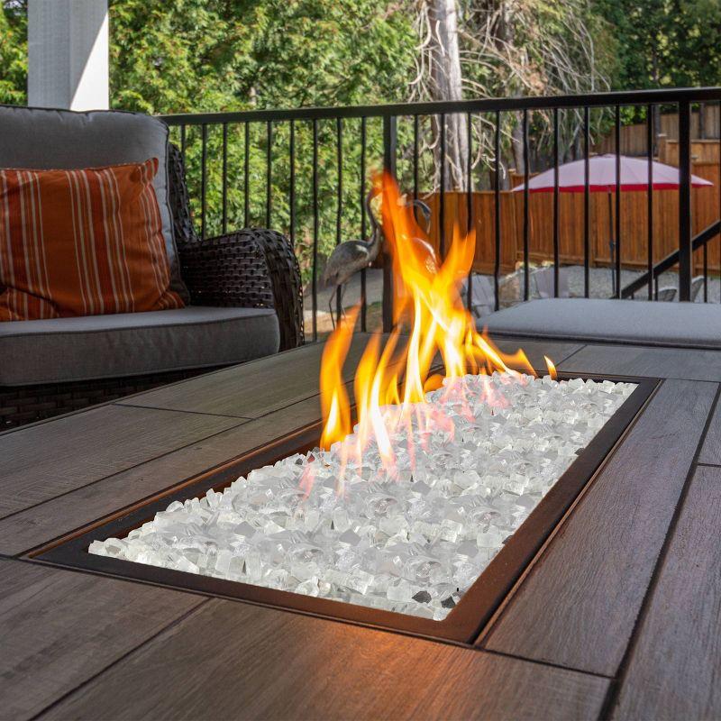 10lbs Fire Pit Glass - 1/2-Inch Crushed Glass Rocks for Fireplaces, Landscape, Aquariums, or Vases