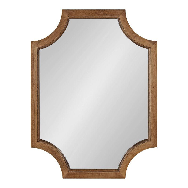 Kate and Laurel Hogan Wood Framed Mirror with Scallop Corners