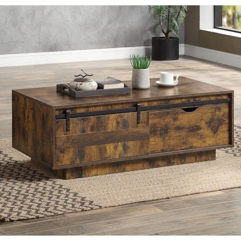 Acme Furniture Bellarosa Coffee Table Rustic Oak Finish
