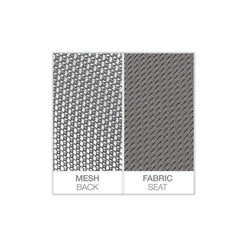 Gray Mesh Back Fabric Task Chair with Fixed Arms