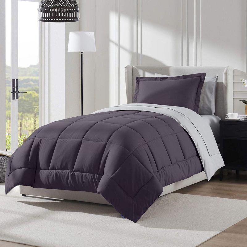 Nestl Bed-in-A-Bag Reversible Comforter Set with Bed Sheets