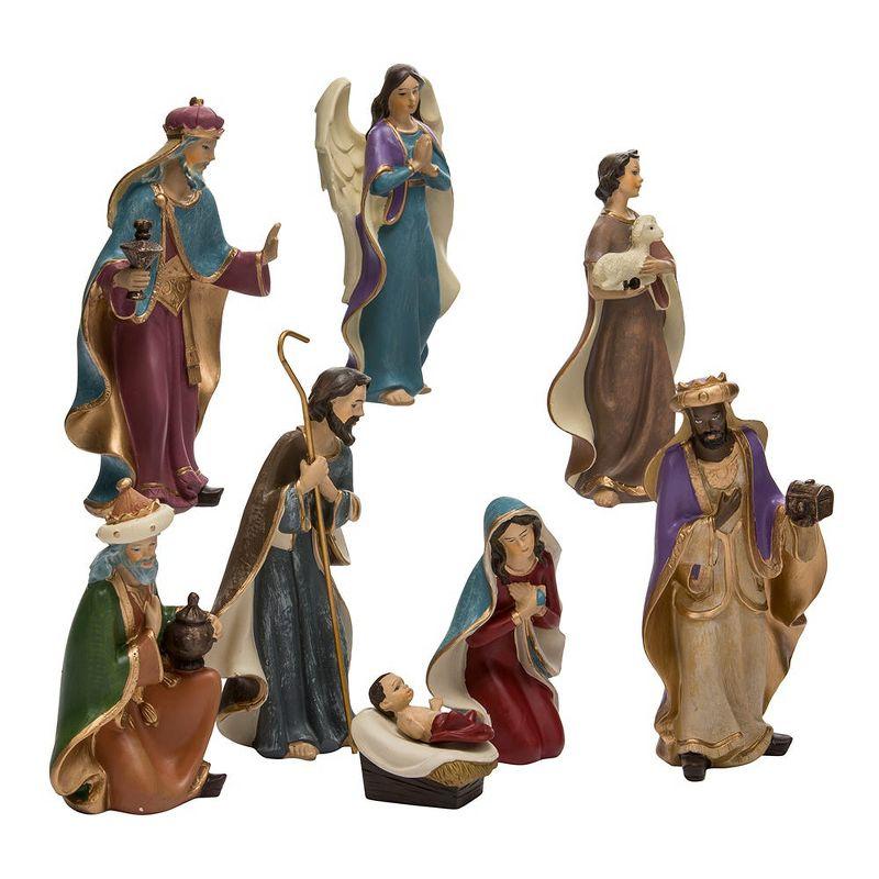 Kurt Adler 6.25" Resin Nativity, 8 Piece Set