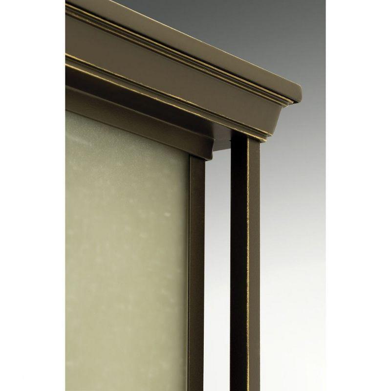 Progress Lighting Endicott 1-Light Outdoor Wall Lantern in Antique Bronze with Linen Glass Shade