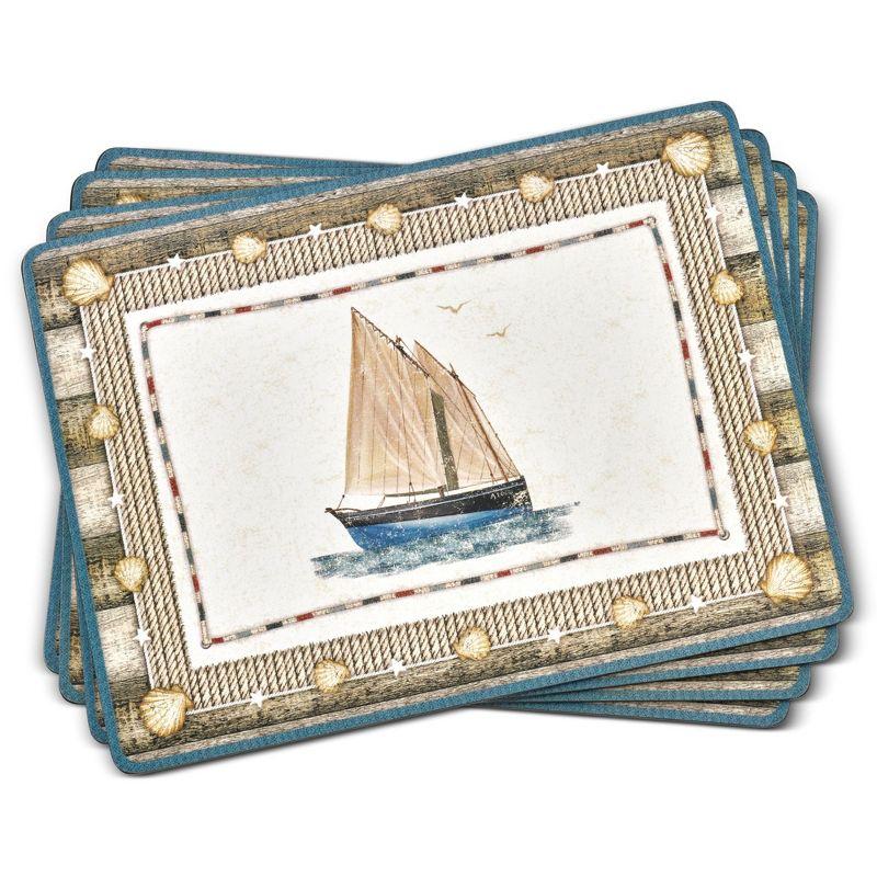 Pimpernel Coastal Breeze Placemats Set of 4 - 15.7 x 11.7 Inch