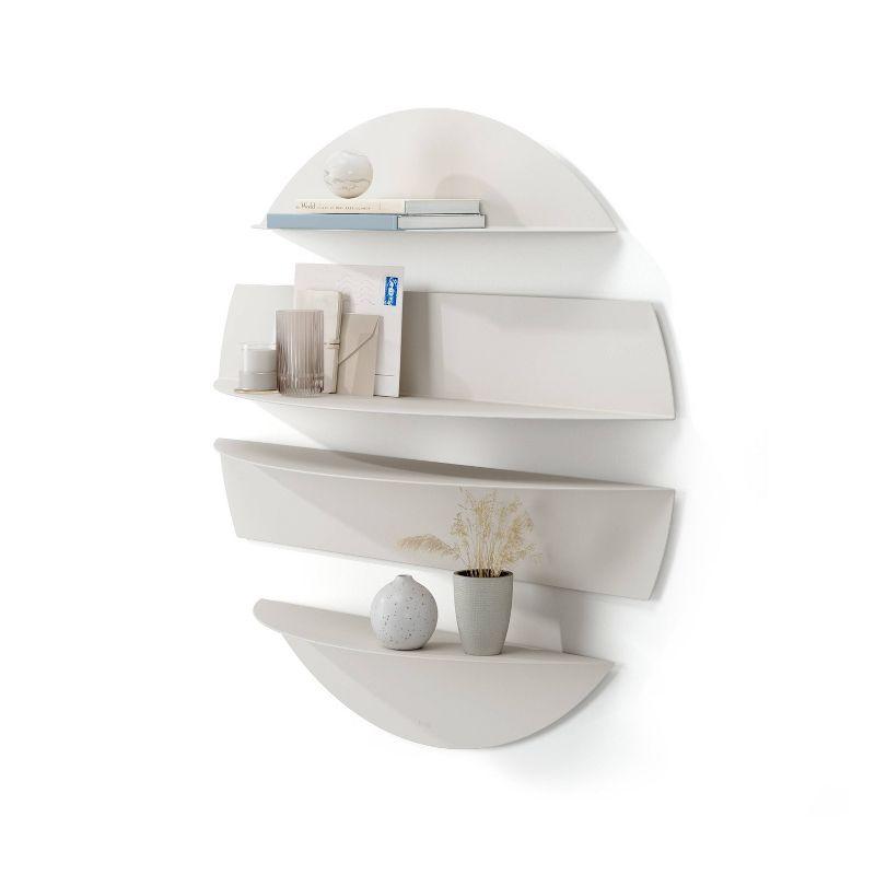 4 Piece Circle Metal Floating Shelf