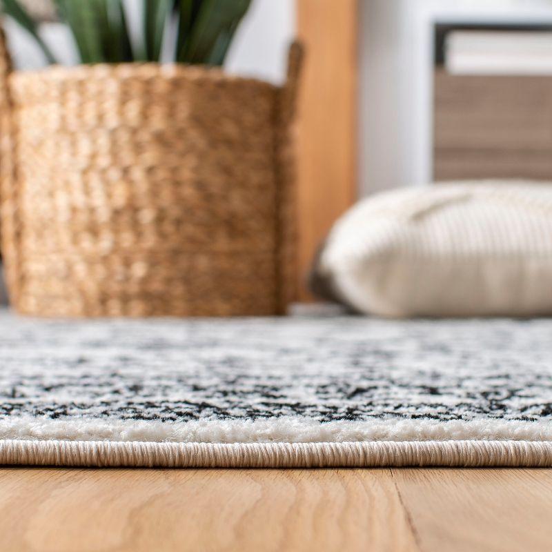 Tulum TUL267 Power Loomed Indoor Accent Rug - Ivory/Black - 3'x3' - Safavieh