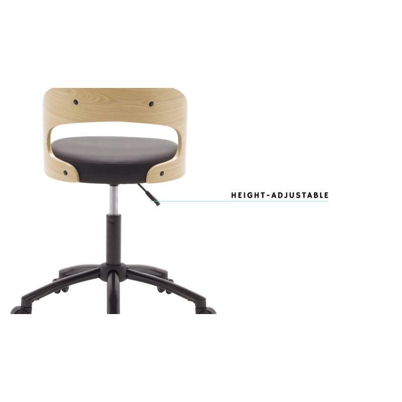 Ashwood Black Swivel Task Chair with Soft Vinyl Back