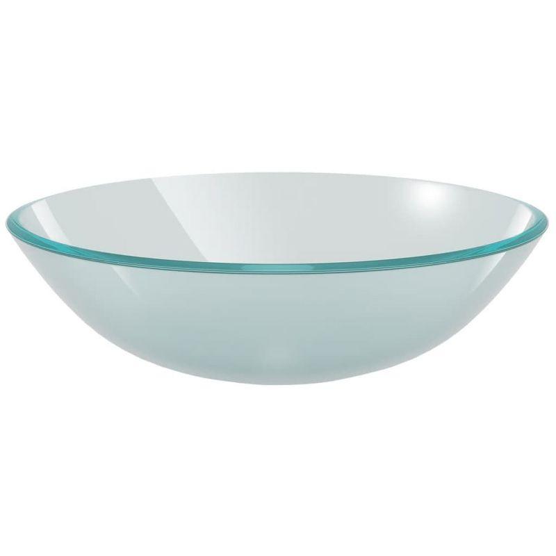 VidaXL 142230 VidaXL Basin Round Wash Vanity Sink Small Countertop Basin Tempered Glass