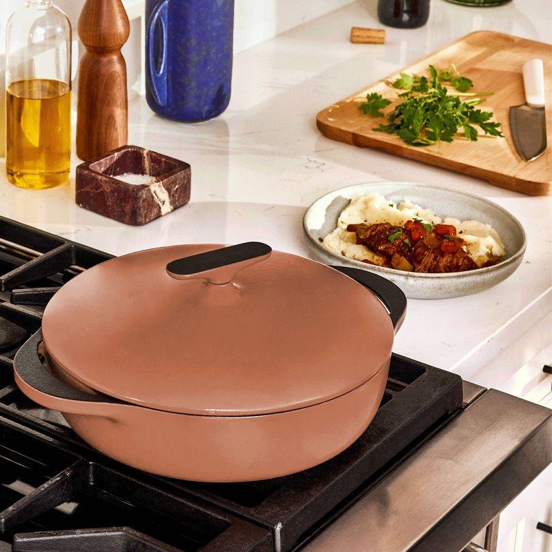 Charcoal Enameled Cast Iron Braiser with Lid, 3.5 Qt