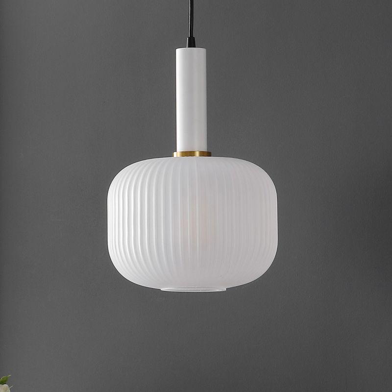Naois 10" Pendant - PND4149 - White/Black - Safavieh